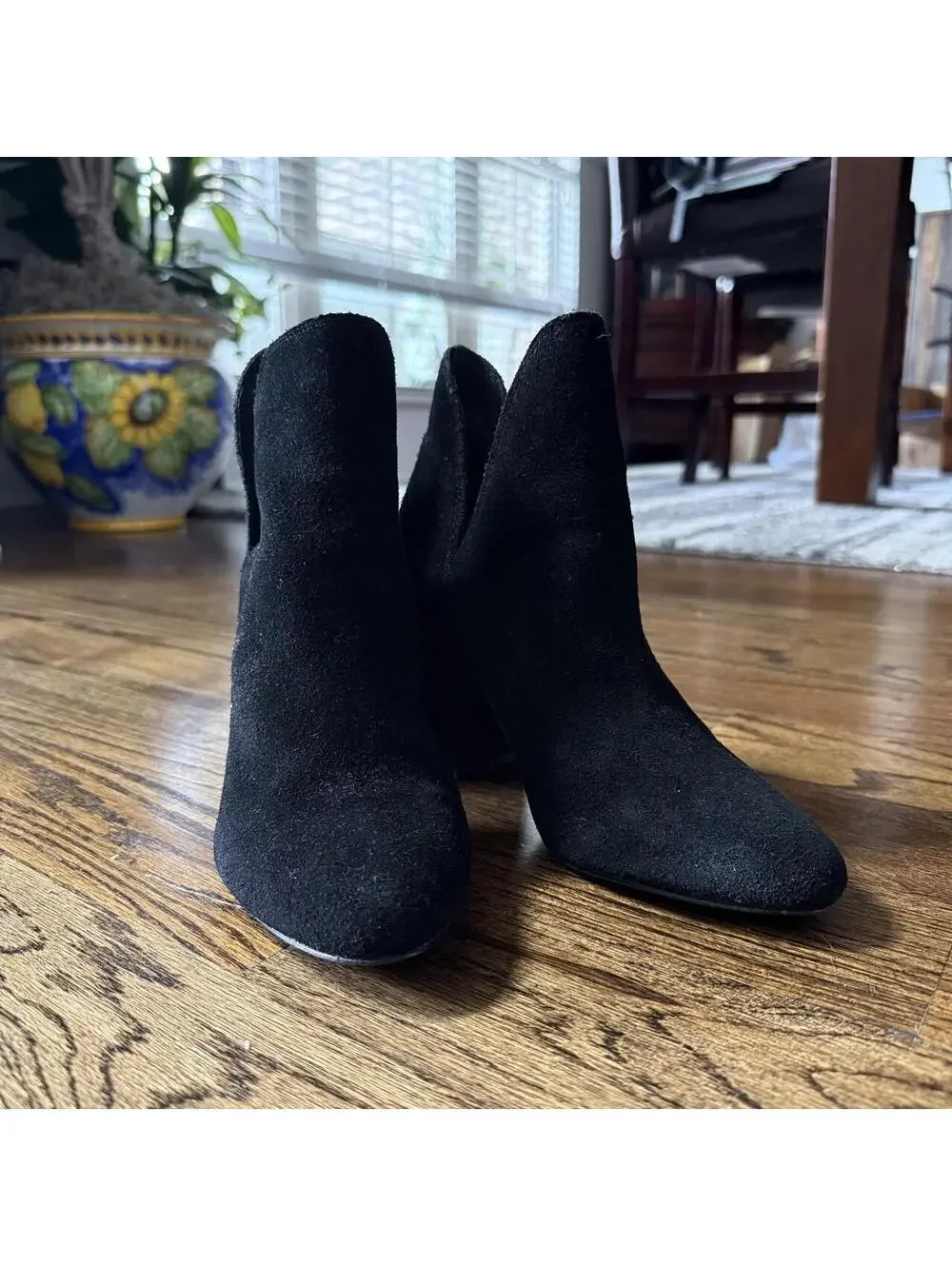 🖤 Steve Madden Rookie Black Suede Ankle Booties Size 8M